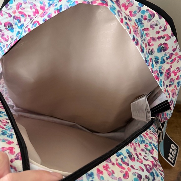 Jansport Big Student Back Pack Pastel Leopard Print Book Bag NWT - Picture 8 of 11